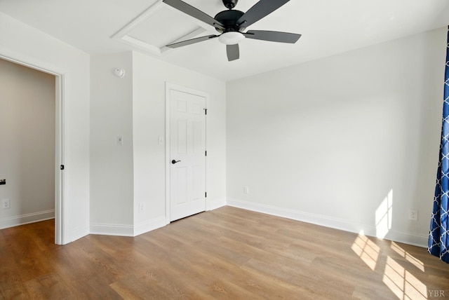 1036 Brownstone Dr, Forest, VA 24551 - unfurnished bedroom featuring wood finished floors and ceiling fan