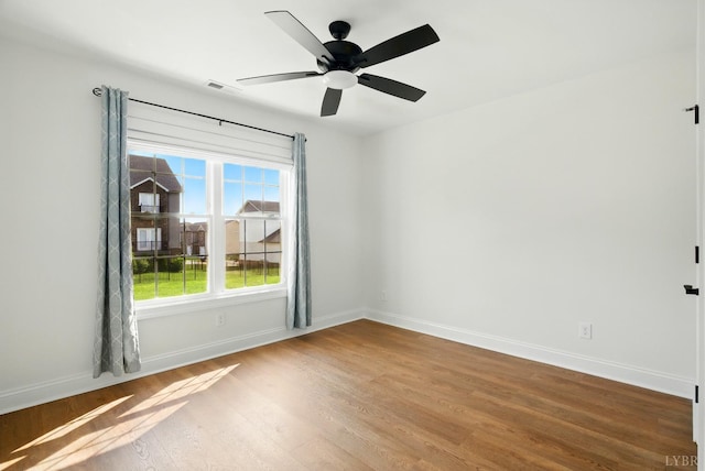 1036 Brownstone Dr, Forest, VA 24551 - empty room with wood finished floors and ceiling fan
