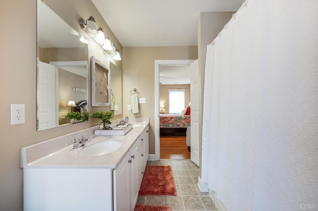 116 Wyndsong Pl, Lynchburg, VA 24502 - full bathroom with double vanity, ensuite bath, and tile patterned floors