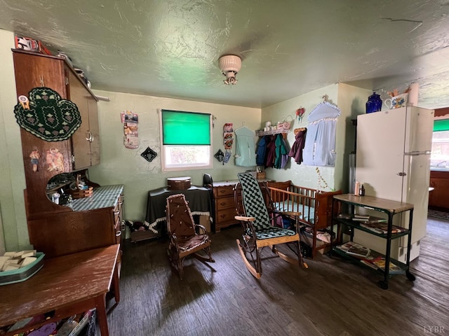 8288 Red House Rd, Phenix, VA 23959 - bedroom with wood finished floors and freestanding refrigerator