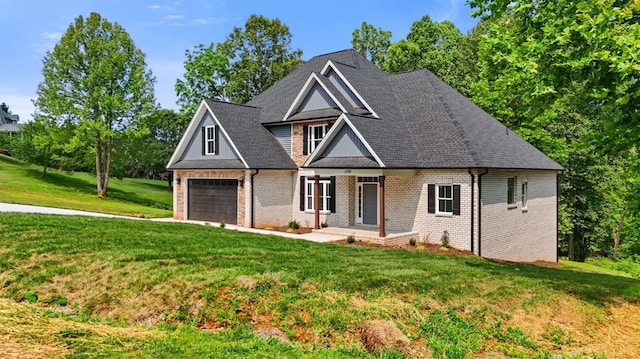 1290 Ivy Creek Dr, Forest, VA 24551 - view of front of house with brick siding, covered porch, and a front lawn