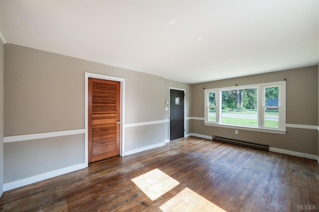 4550 Pumping Station Rd, Appomattox, VA 24522 - spare room featuring baseboard heating and wood finished floors