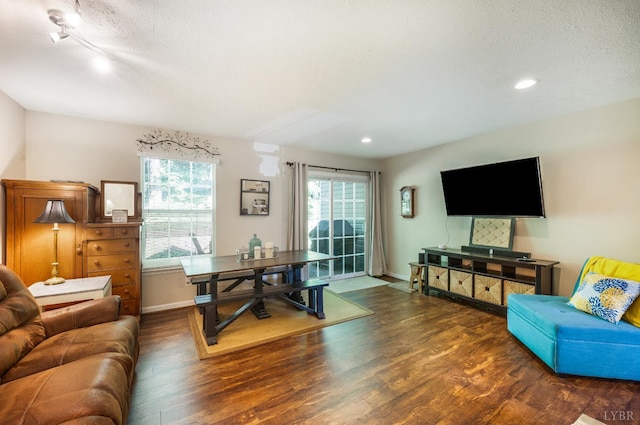 17 Jefferson Village Dr, Forest, VA 24551 - living room with wood finished floors, plenty of natural light, recessed lighting, and a textured ceiling