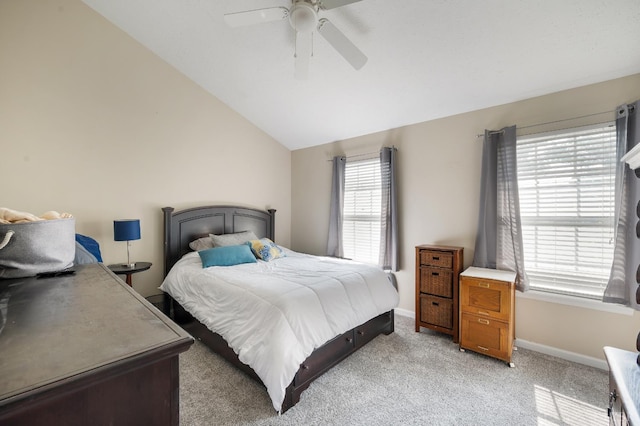 17 Jefferson Village Dr, Forest, VA 24551 - bedroom featuring lofted ceiling, light carpet, and a ceiling fan