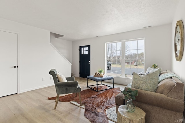 186 Dulwich Dr, Amherst, VA 24521 - living area featuring wood finished floors and a textured ceiling