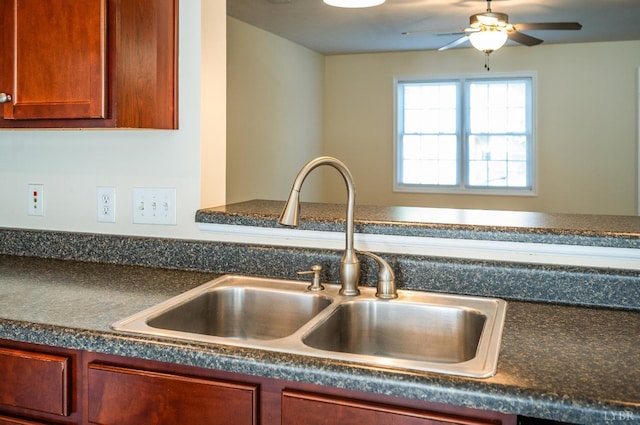 106 Colonnade St, Lynchburg, VA 24502 - kitchen view of ceiling fan and dark countertops