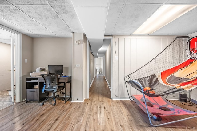 1246 Rainbow Forest Dr, Lynchburg, VA 24502 - office area featuring wood finished floors and a drop ceiling