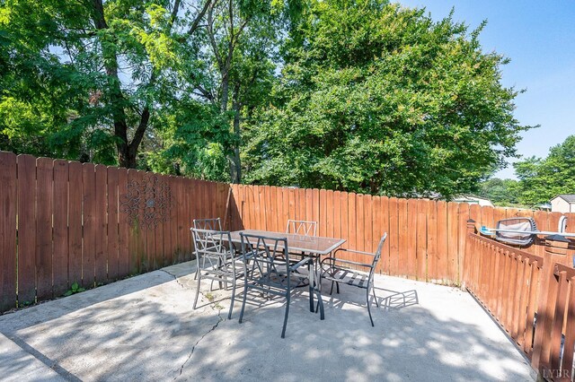 1246 Rainbow Forest Dr, Lynchburg, VA 24502 - fenced backyard featuring a patio and outdoor dining space