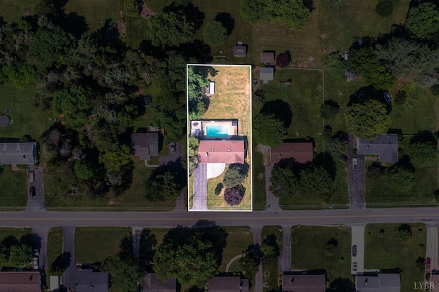 1246 Rainbow Forest Dr, Lynchburg, VA 24502 - aerial view of property and surrounding area featuring property boundaries highlighted