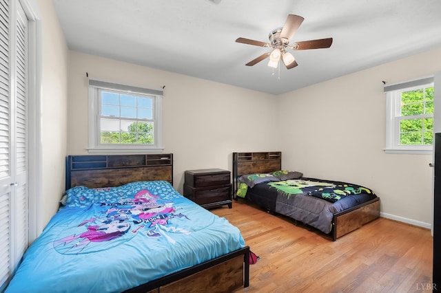 1246 Rainbow Forest Dr, Lynchburg, VA 24502 - bedroom with wood finished floors and a ceiling fan