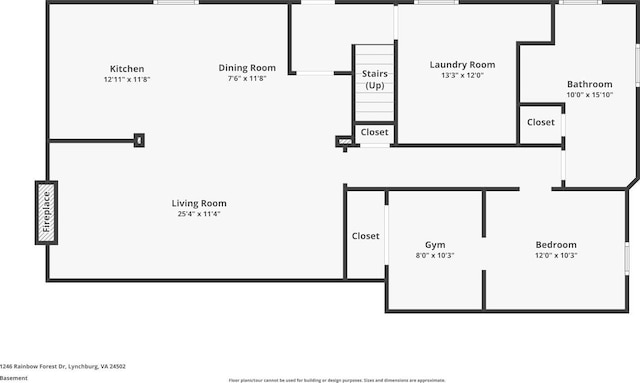 1246 Rainbow Forest Dr, Lynchburg, VA 24502 - view of room layout