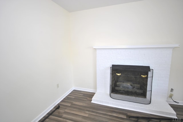 112 E Cadbury Dr, Lynchburg, VA 24501 - detailed view of wood finished floors and a brick fireplace