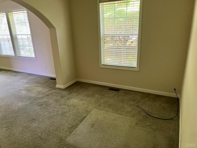 6925 Conifer Rd, North Chesterfield, VA 23237 - unfurnished room with arched walkways and carpet flooring