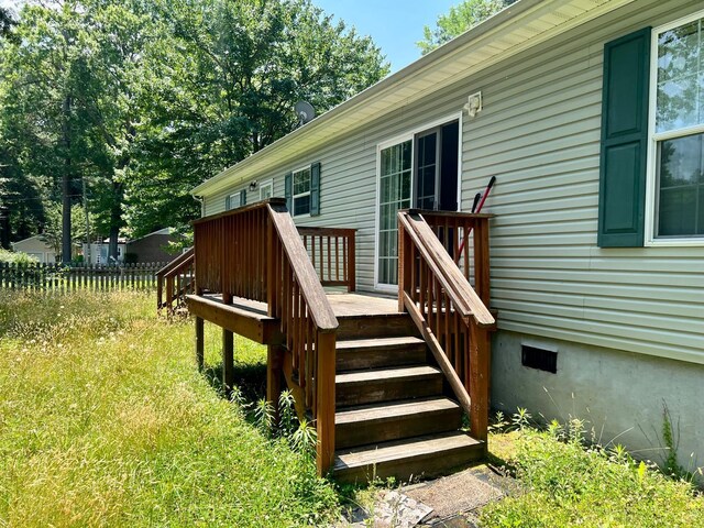 6925 Conifer Rd, North Chesterfield, VA 23237 - wooden terrace featuring stairs