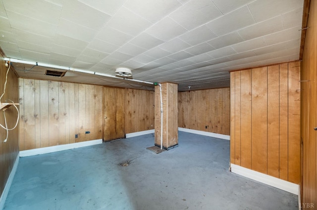 1614 Early St, Lynchburg, VA 24503 - finished basement featuring wood walls and baseboards