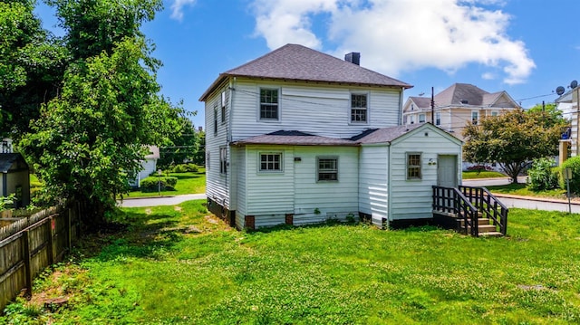 1614 Early St, Lynchburg, VA 24503 - back of property featuring a shingled roof and a chimney