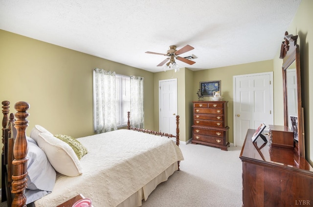 1159 Cifax Rd, Forest, VA 24551 - bedroom featuring light colored carpet, ceiling fan, and a textured ceiling