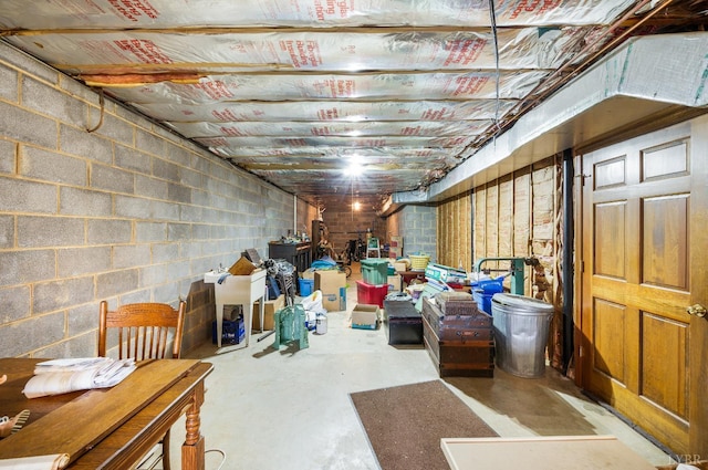 1159 Cifax Rd, Forest, VA 24551 - unfinished below grade area featuring concrete block wall