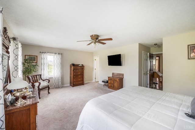 1159 Cifax Rd, Forest, VA 24551 - bedroom featuring light colored carpet and ceiling fan