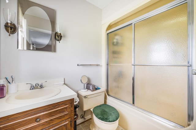 1159 Cifax Rd, Forest, VA 24551 - bathroom with vanity, enclosed tub / shower combo, and tile patterned floors