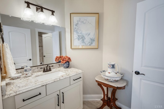 1424 Lake Manor Dr, Forest, VA 24551 - bathroom with baseboards and vanity