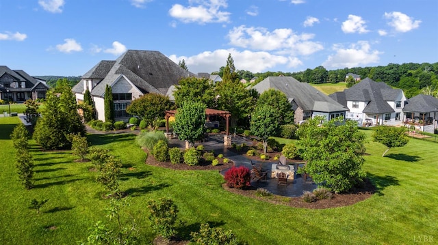1424 Lake Manor Dr, Forest, VA 24551 - view of green lawn featuring a patio and a residential view