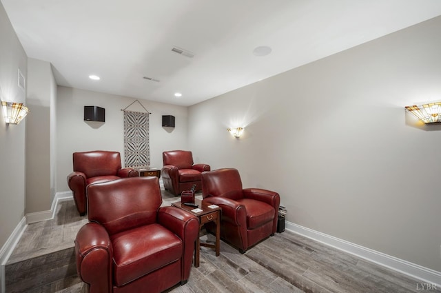 1424 Lake Manor Dr, Forest, VA 24551 - home theater room featuring wood finished floors and recessed lighting