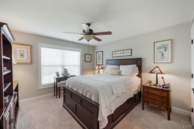 1424 Lake Manor Dr, Forest, VA 24551 - bedroom featuring light carpet and a ceiling fan