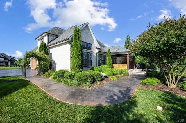 1424 Lake Manor Dr, Forest, VA 24551 - view of side of property with a yard and brick siding