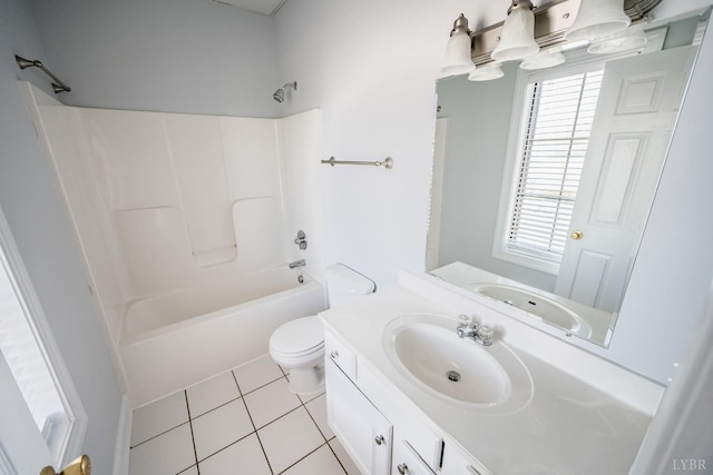 1313 Enterprise, Lynchburg, VA 24502 - bathroom with vanity, tile patterned floors, washtub / shower combination, and plenty of natural light