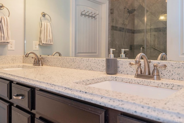 1507 Helmsdale Dr, Forest, VA 24551 - bathroom with double vanity and a shower stall