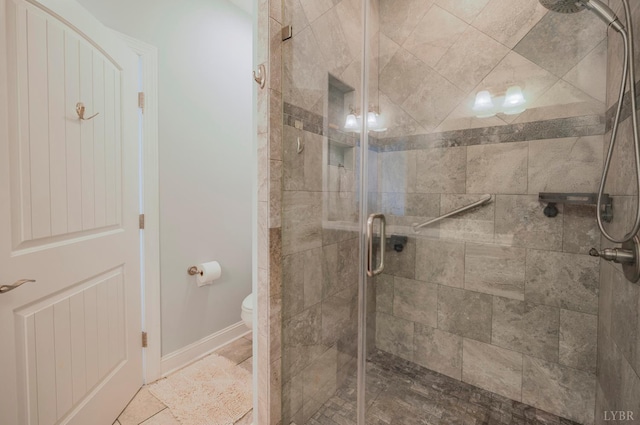 1507 Helmsdale Dr, Forest, VA 24551 - full bathroom featuring a shower stall and toilet