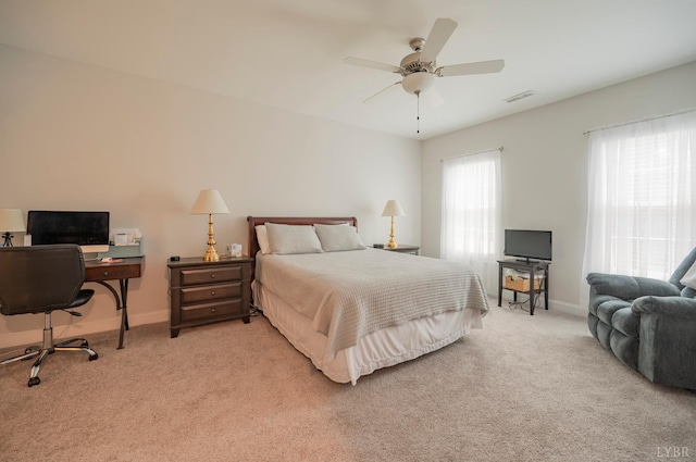 1507 Helmsdale Dr, Forest, VA 24551 - bedroom featuring light colored carpet, a desk, and a ceiling fan