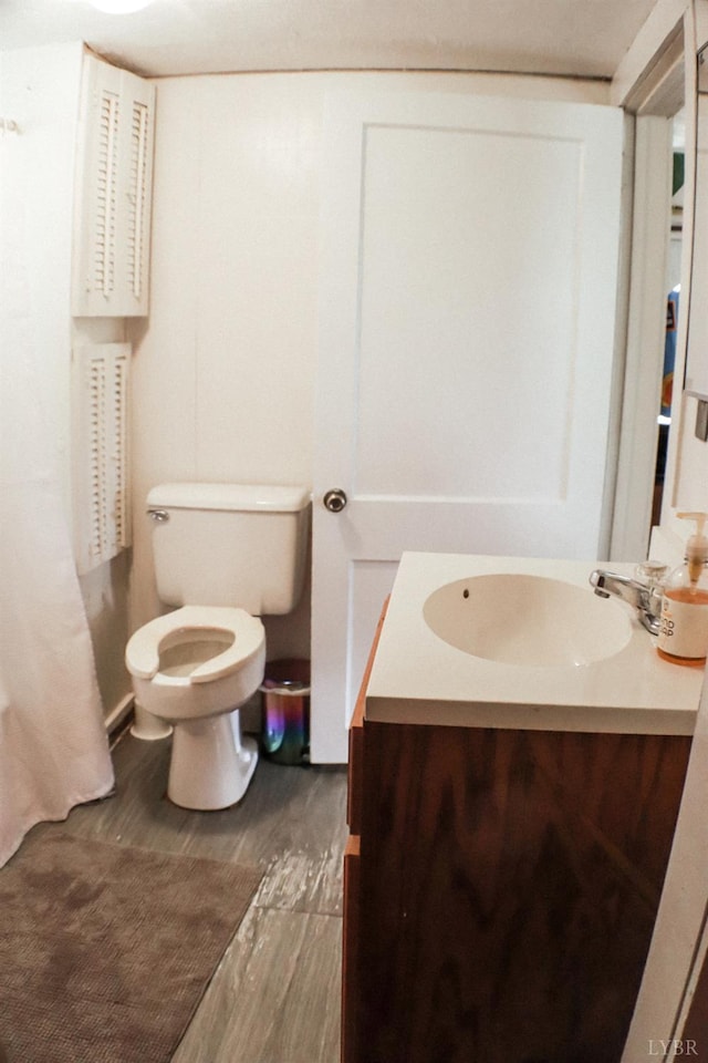 300 Mollies Creek Rd, Gladys, VA 24554 - bathroom featuring vanity and wood finished floors