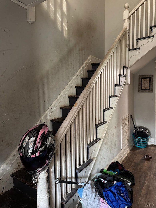 2402 Fairview Ave, Lynchburg, VA 24501 - staircase with wood finished floors