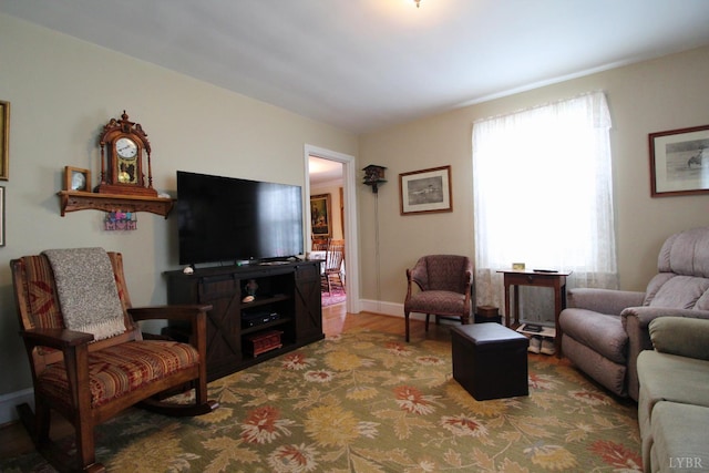 1538 Redfields Rd, Appomattox, VA 24522 - living area with wood finished floors and baseboards