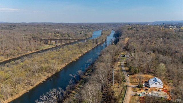 128 Riverside Dr, Lynchburg, VA 24503 - drone / aerial view of a nearby body of water and a notable bridge