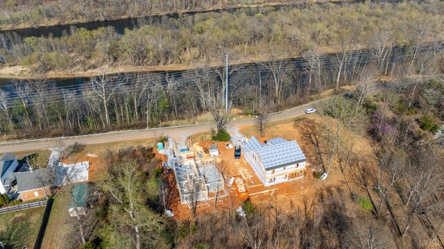 128 Riverside Dr, Lynchburg, VA 24503 - bird's eye view of a heavily wooded area and a nearby body of water