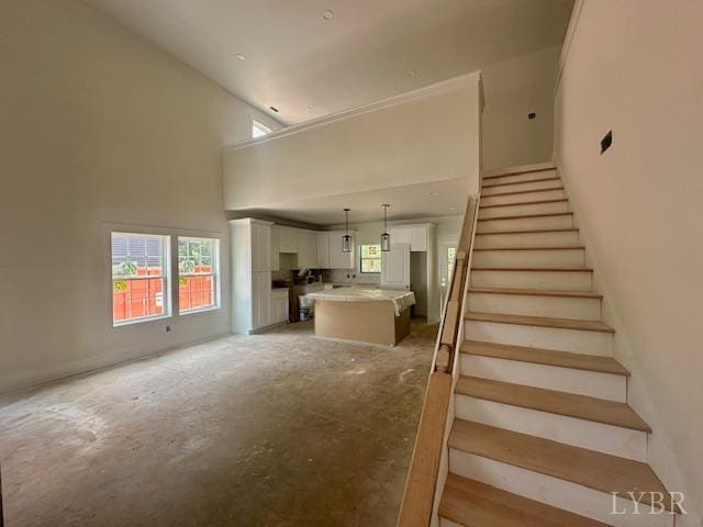 128 Riverside Dr, Lynchburg, VA 24503 - staircase featuring plenty of natural light and a towering ceiling