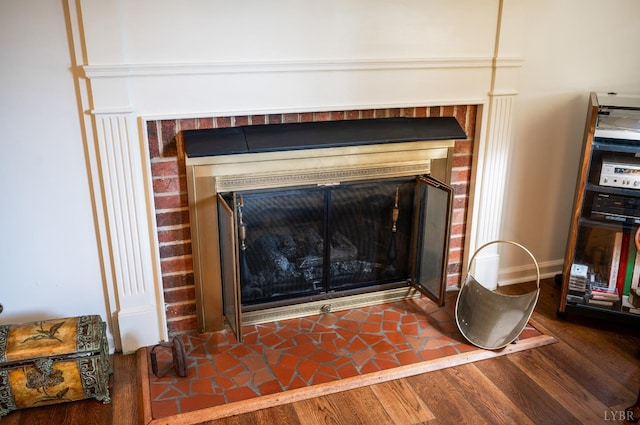 313 Robin Dr, Lynchburg, VA 24502 - detailed view of a fireplace and wood finished floors