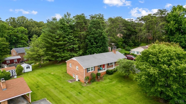 313 Robin Dr, Lynchburg, VA 24502 - drone / aerial view of a heavily wooded area