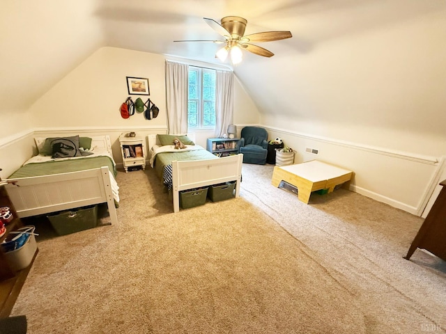 1309 Cherokee Ave, Lynchburg, VA 24502 - bedroom featuring lofted ceiling, carpet floors, and a ceiling fan
