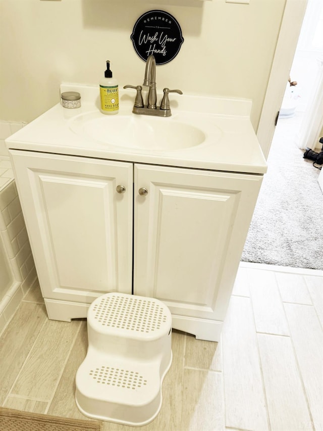 1309 Cherokee Ave, Lynchburg, VA 24502 - bathroom featuring vanity and wood finished floors
