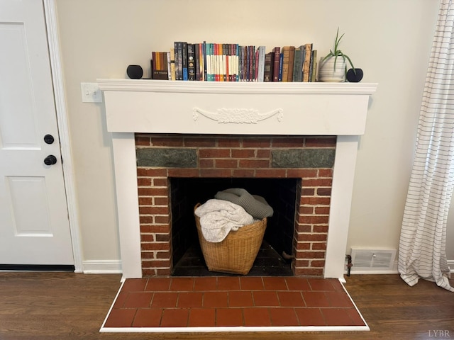 1309 Cherokee Ave, Lynchburg, VA 24502 - detailed view of a fireplace and wood finished floors