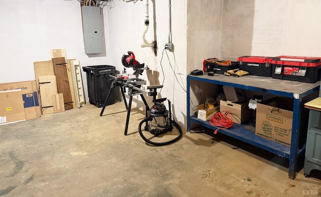 1309 Cherokee Ave, Lynchburg, VA 24502 - unfinished below grade area featuring electric panel
