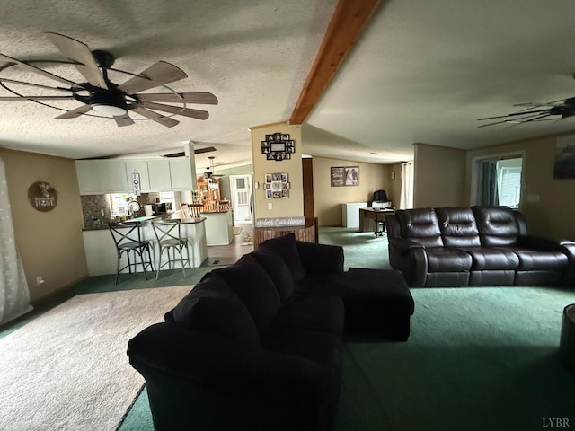 2025 Coles Creek Dr, Rocky Mount, VA 24151 - carpeted living room featuring a ceiling fan