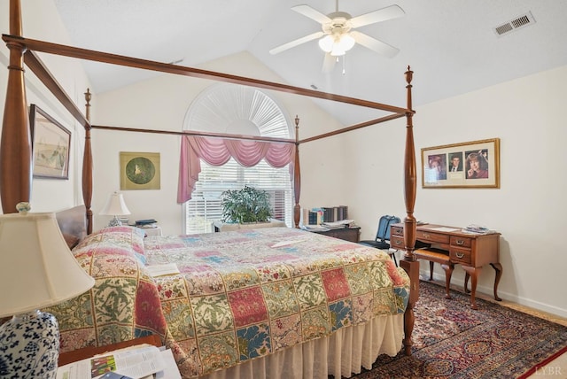 158 Salisbury Cir, Lynchburg, VA 24502 - bedroom featuring vaulted ceiling and a ceiling fan