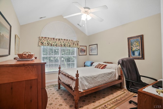 158 Salisbury Cir, Lynchburg, VA 24502 - bedroom featuring vaulted ceiling and ceiling fan