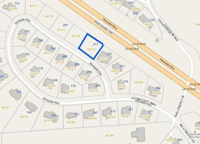 217 Stonegate Way, Danville, VA 24541 - map showing property parcels