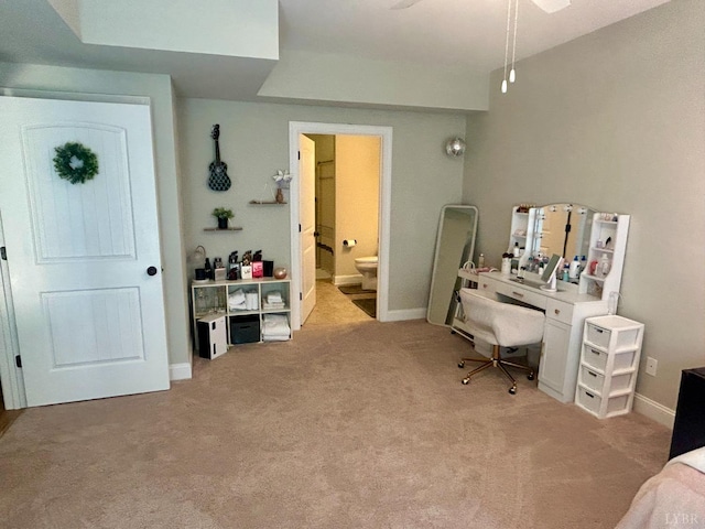 1481 Helmsdale Dr, Forest, VA 24551 - office with light colored carpet and ceiling fan